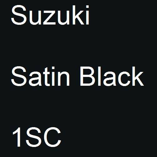 Suzuki, Satin Black, 1SC.